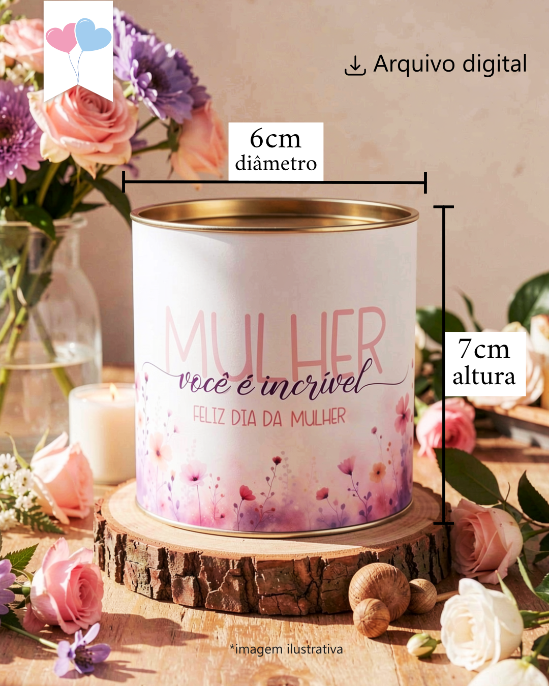Printable - Rótulo Tubolata - Dia da Mulher