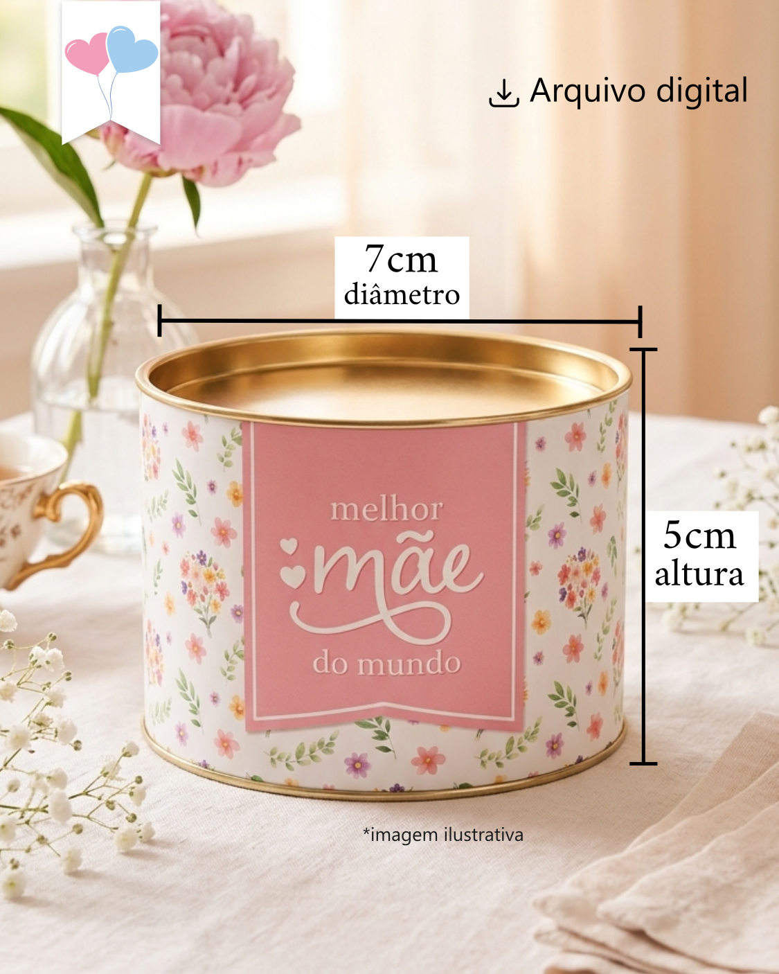 Printable - Rótulo Tubolata - Melhor Mãe Modelo 02