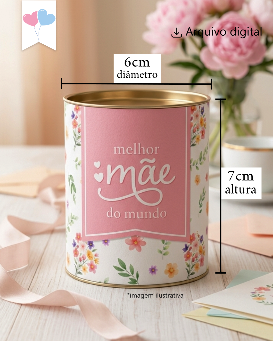 Printable - Rótulo Tubolata - Melhor Mãe Modelo 02