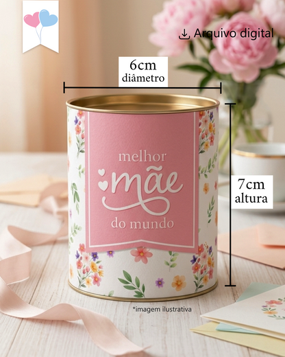 Printable - Rótulo Tubolata - Melhor Mãe Modelo 02