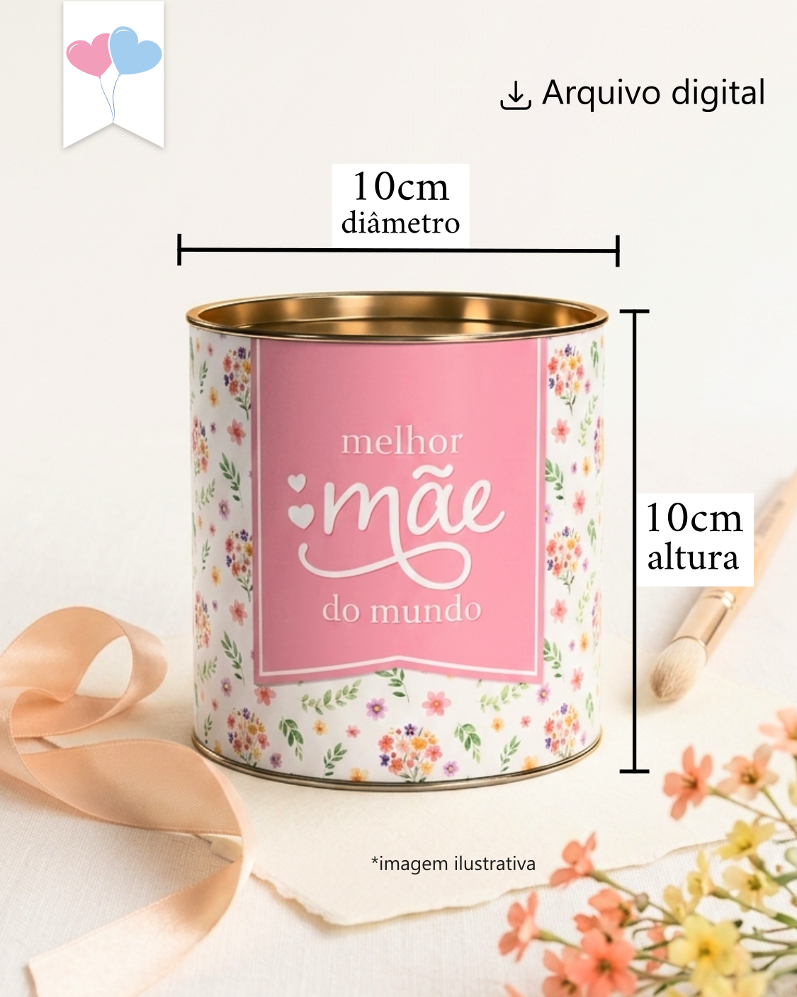 Printable - Rótulo Tubolata - Melhor Mãe Modelo 02