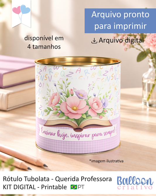 Printable - Rótulo Tubolata Querida Professora