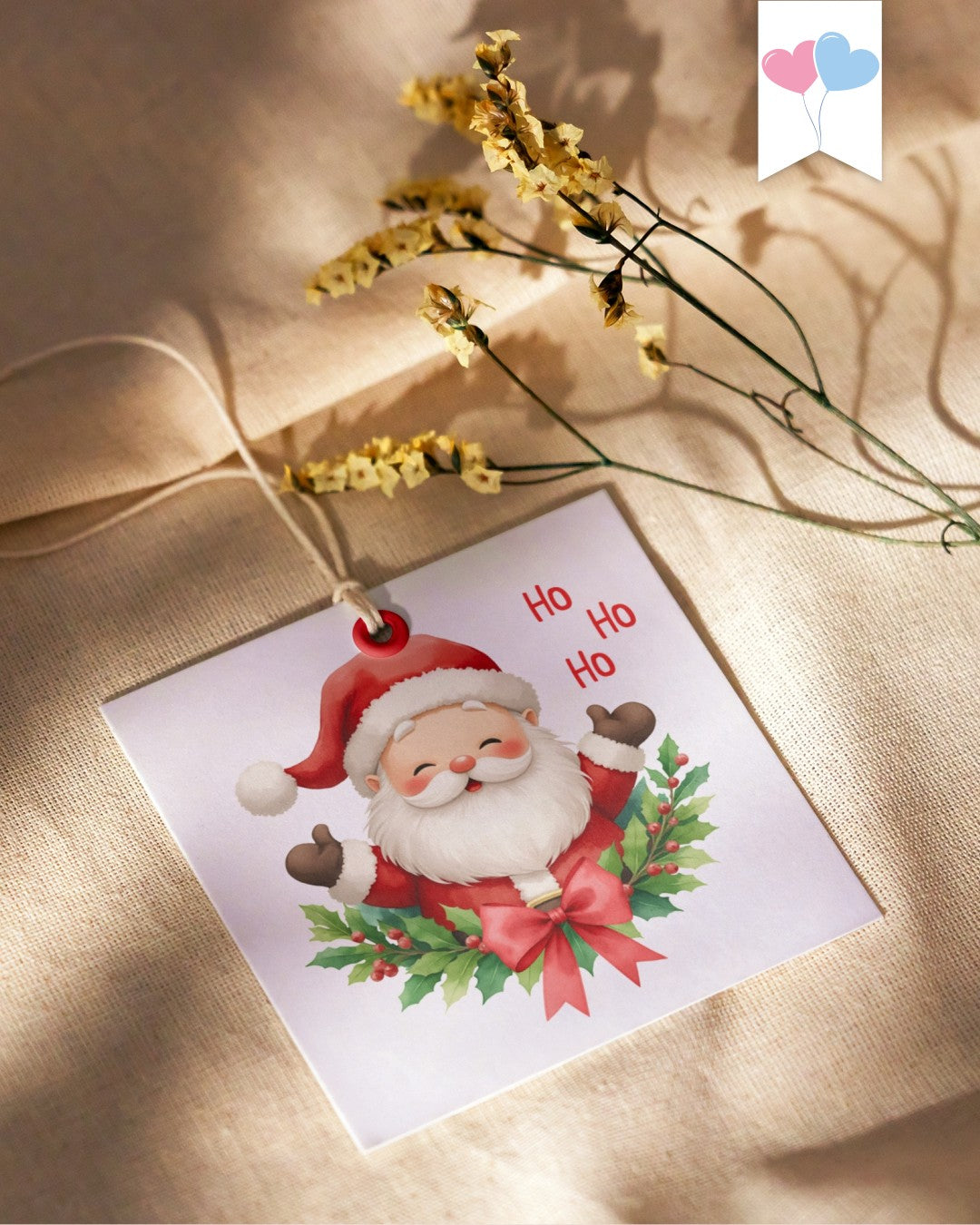 Printable - Tag and Square Sticker 6cm - Merry Christmas