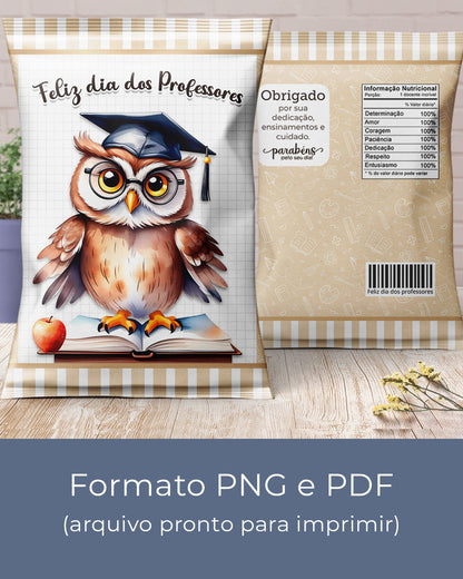 Kit Printable - Saquinho Surpresa - Dia dos Professores