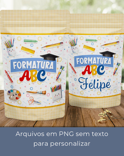 Printable - Rótulo Ziplock (Stand Up Pouch) - Formatura ABC