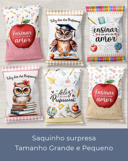 Kit Imprimible - Bolsa Sorpresa - Día del Maestro