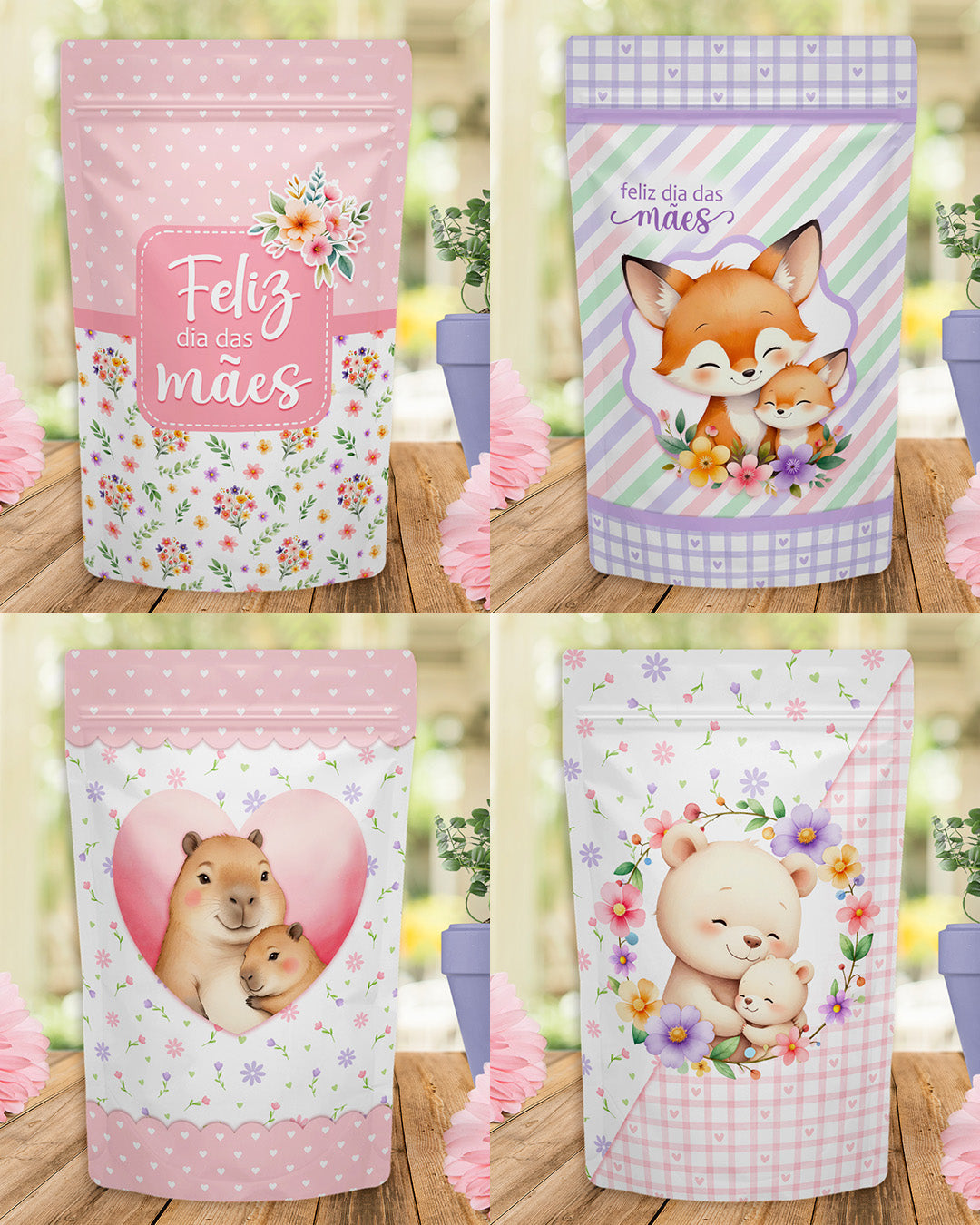 Printable - Rótulo para ZipLock - Doce Aconchego Dia das Mães
