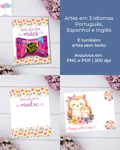 Printable - Arte Card Multiuso - Doce Aconchego Dia das Mães