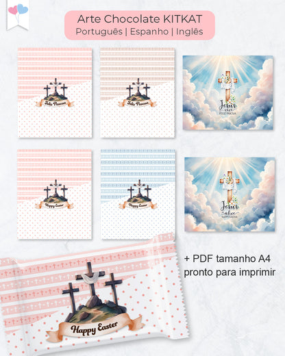 Printable Bundle - Christian Easter Chocolate Packaging 