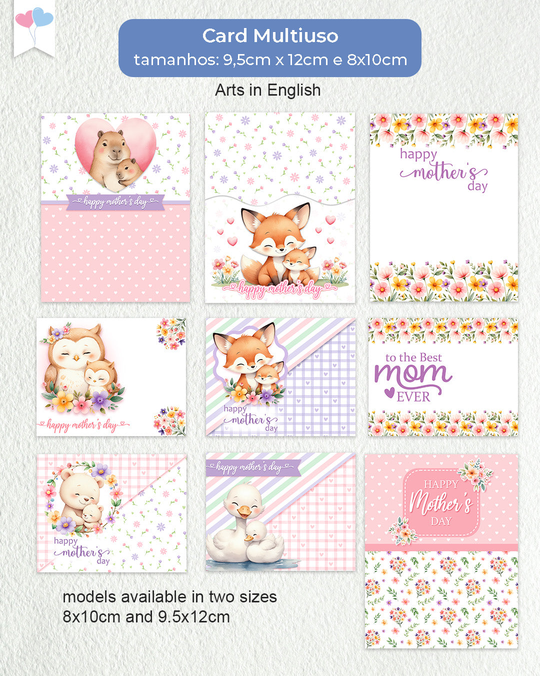 Printable - Arte Card Multiuso - Doce Aconchego Dia das Mães