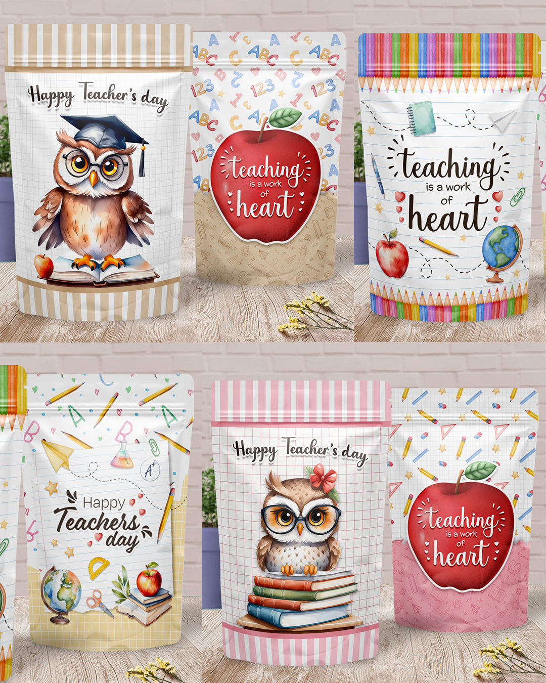 Kit Printable - Saquinho Surpresa - Dia dos Professores