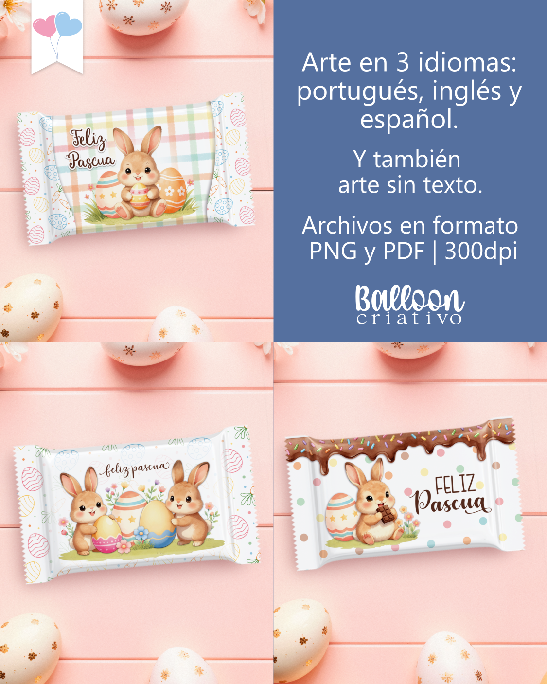 Printable - Arte para KitKat - Doce Páscoa