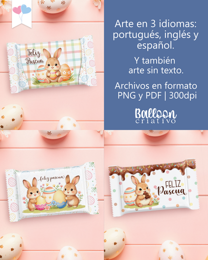 Printable - Arte para KitKat - Doce Páscoa