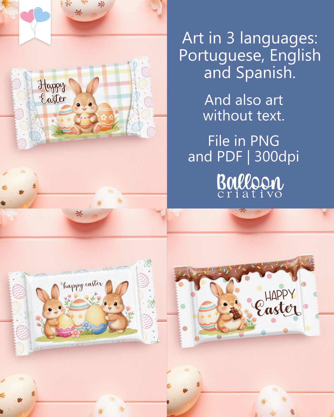 Printable - Arte para KitKat - Doce Páscoa