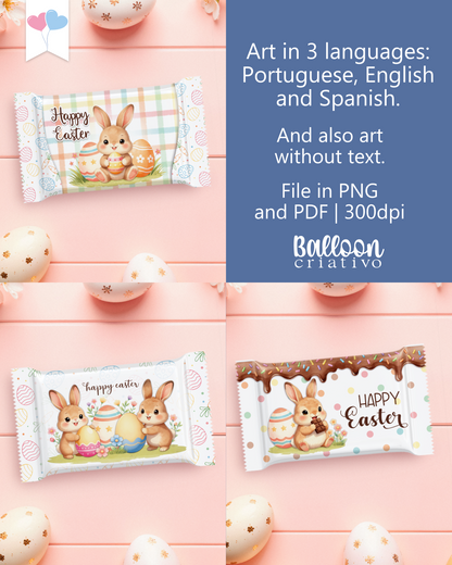 Printable - Arte para KitKat - Doce Páscoa