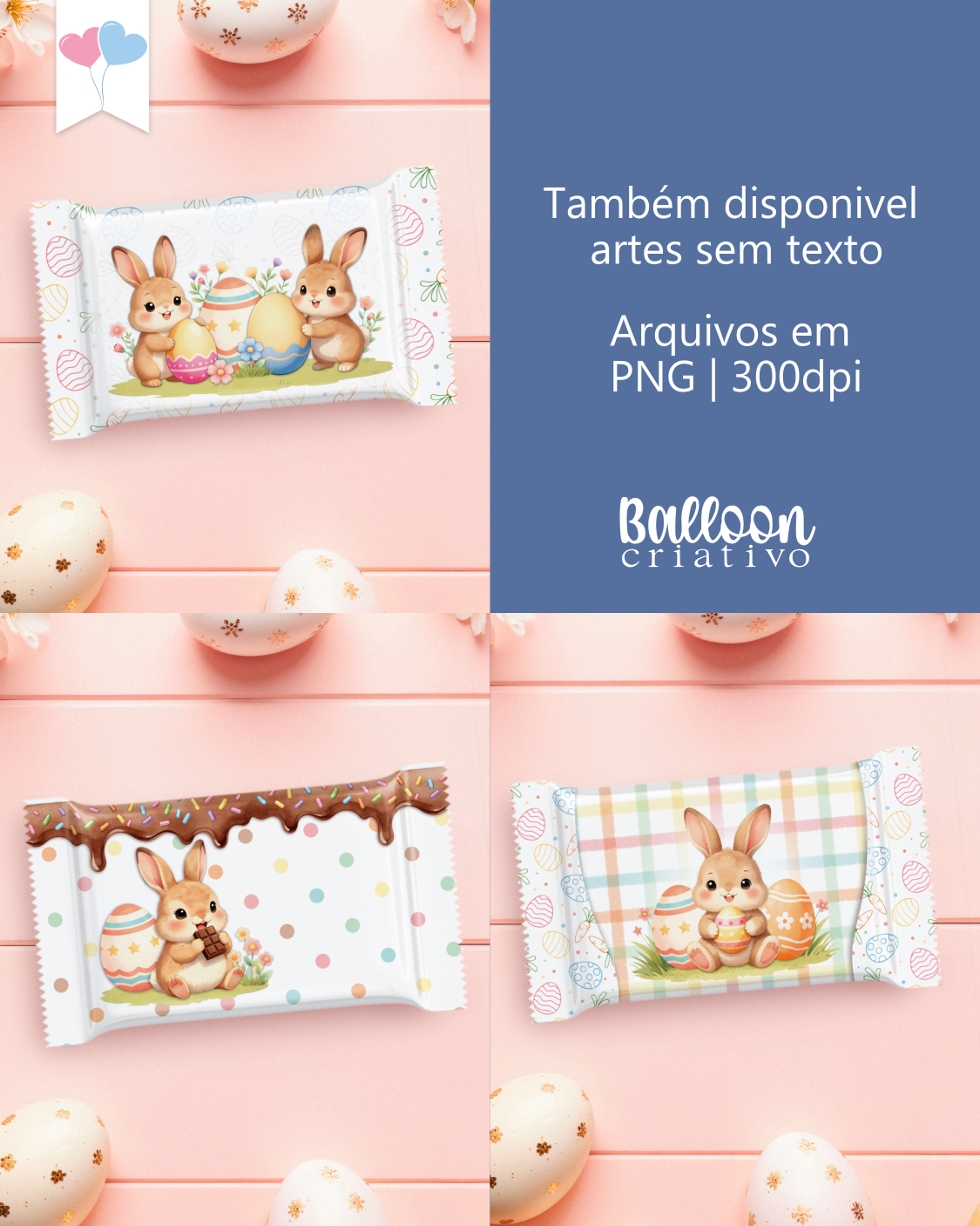 Printable - Arte para KitKat - Doce Páscoa