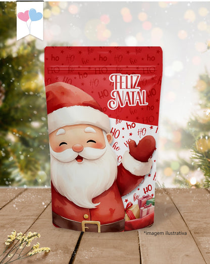 Printable - Rótulo Ziplock (Stand up Pouch) - Querido Papai Noel