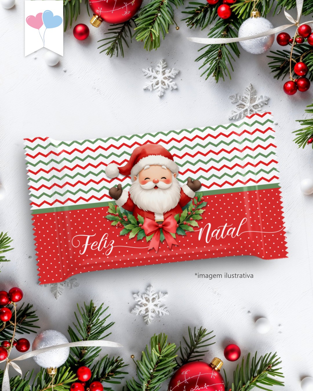 Printable - Arte para KitKat - Feliz Natal