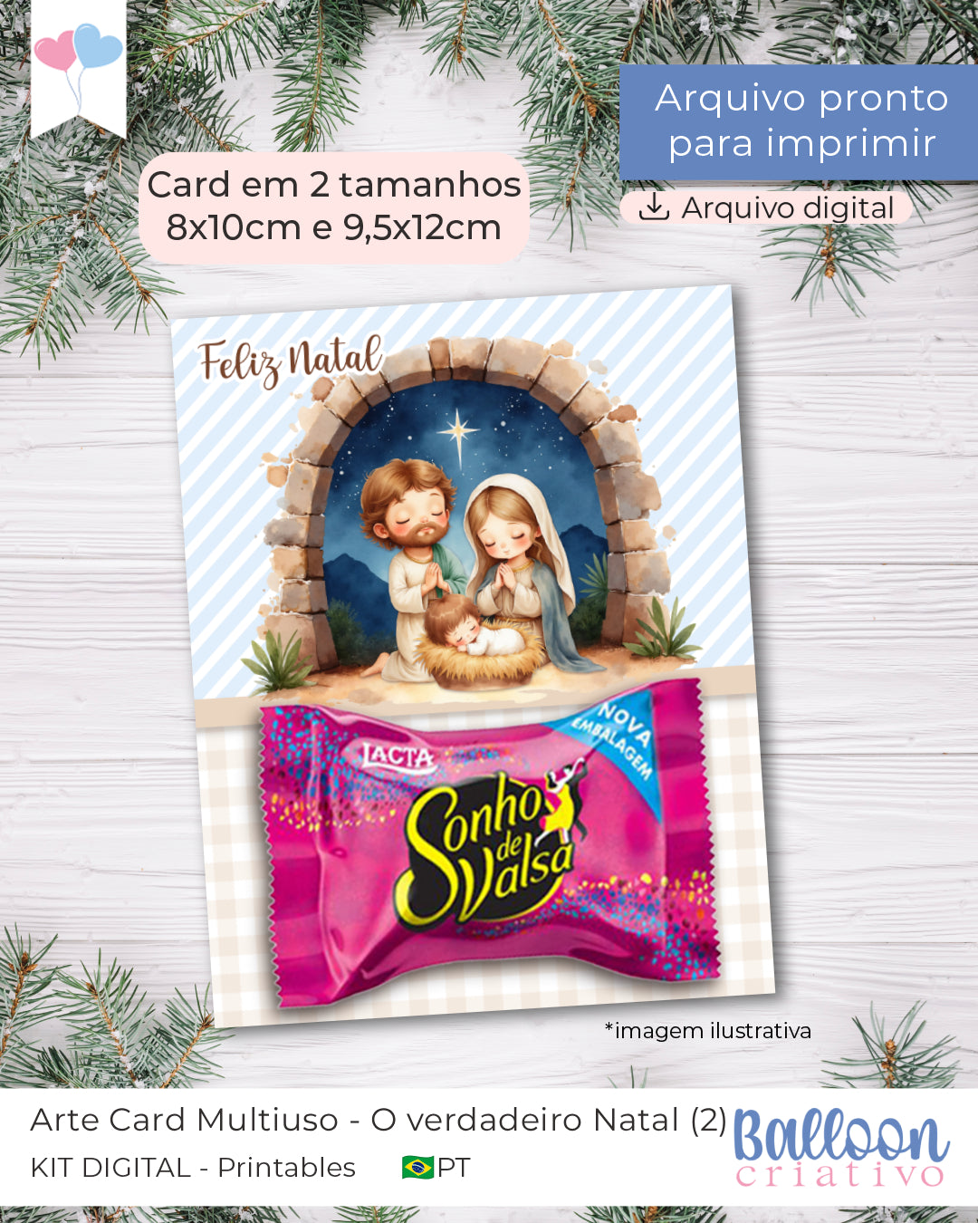 Printable - Arte Card Multiuso  O Verdadeiro Natal (2)
