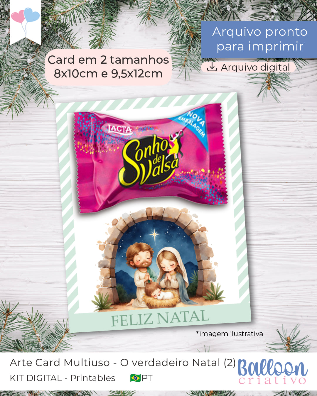 Printable - Arte Card Multiuso  O Verdadeiro Natal (2)