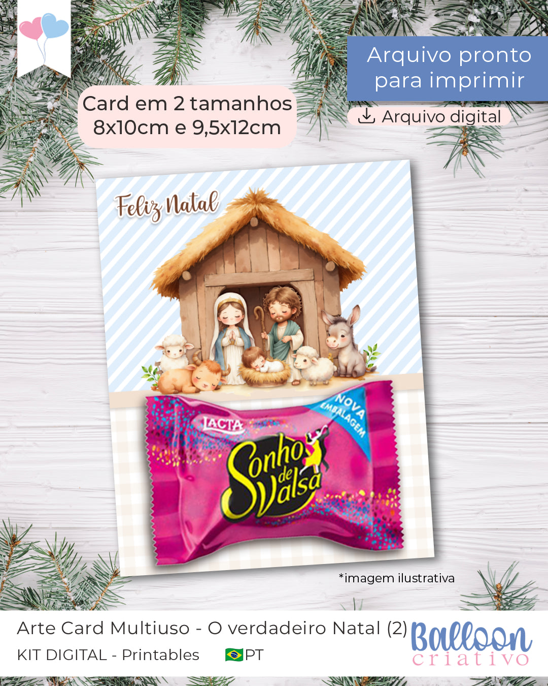 Printable - Arte Card Multiuso  O Verdadeiro Natal (2)