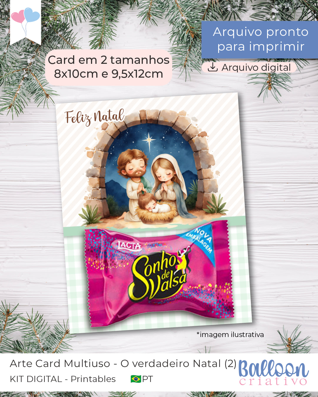 Printable - Arte Card Multiuso  O Verdadeiro Natal (2)