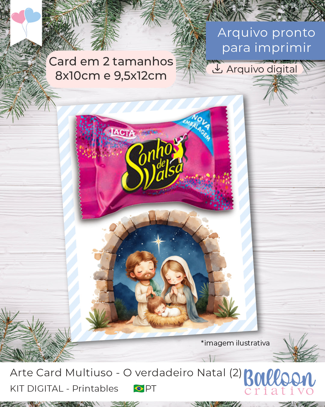 Printable - Arte Card Multiuso  O Verdadeiro Natal (2)