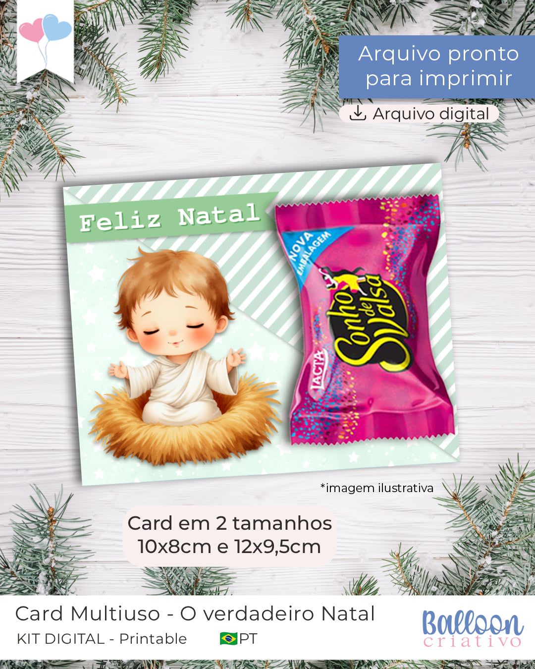 Printable - Card Multiuso - O verdadeiro Natal