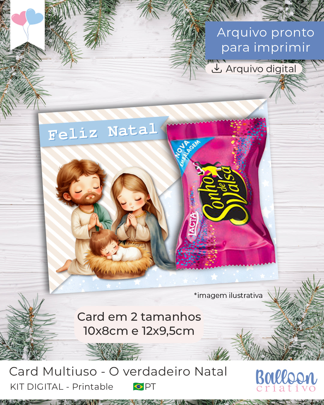 Printable - Card Multiuso - O verdadeiro Natal