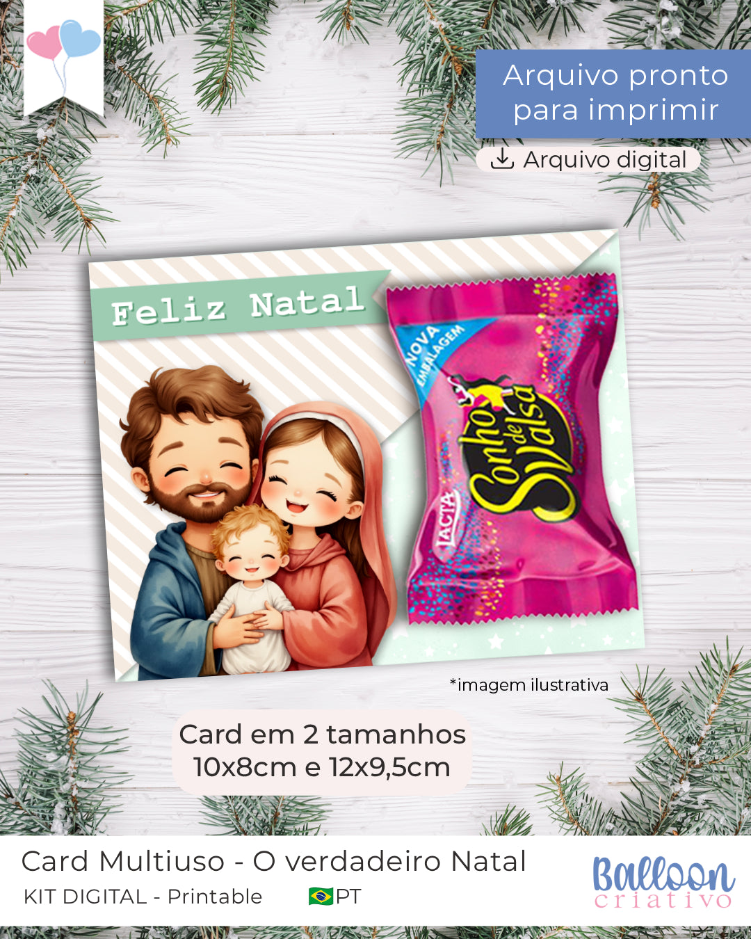 Printable - Card Multiuso - O verdadeiro Natal