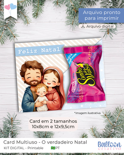 Printable - Card Multiuso - O verdadeiro Natal