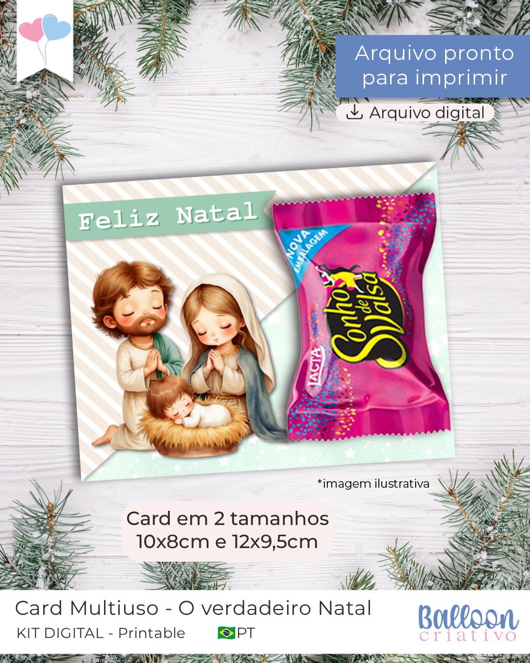 Printable - Card Multiuso - O verdadeiro Natal