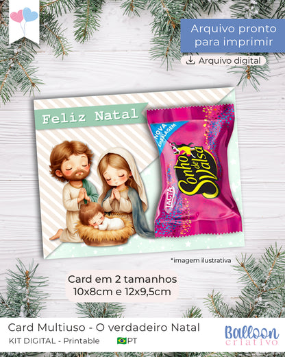 Printable - Card Multiuso - O verdadeiro Natal