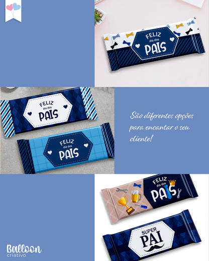 Kit de Imprimibles Digitales - Envoltorios para chocolates 80/90g