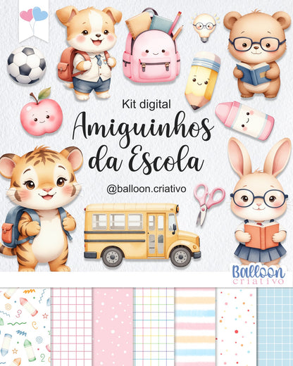 Kit digital - Amiguinhos da Escola