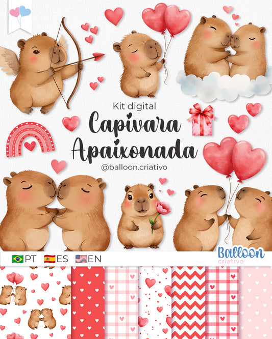 Kit Digital - Capivara Apaixonada