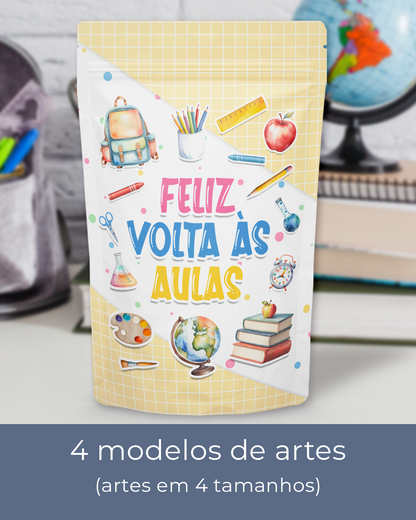 Printable - Rótulo Ziplock (Stand Up Pouch) - Volta às aulas