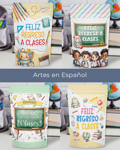 Printable - Rótulo Ziplock (Stand Up Pouch) - Volta às aulas