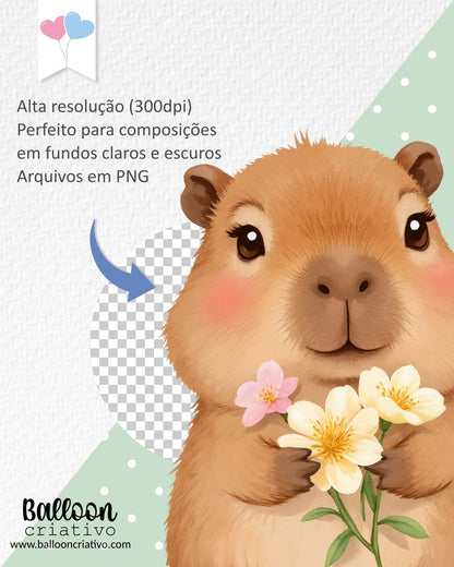 Kit digital - Capivara Momentos Felizes