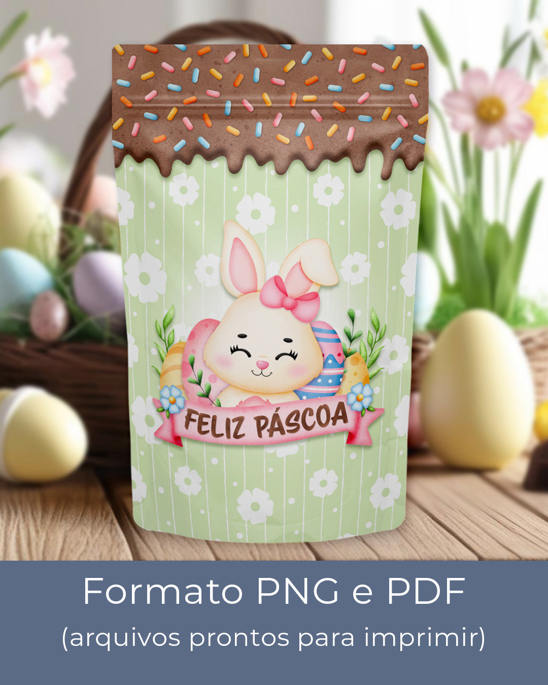 Printable - Etiqueta para Ziplock (Stand-Up Pouch) - Pascua Tierna