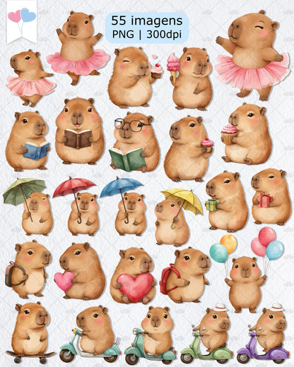 Kit digital - Capivara Momentos Felizes