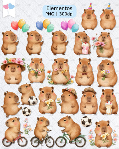 Kit digital - Capivara Momentos Felizes