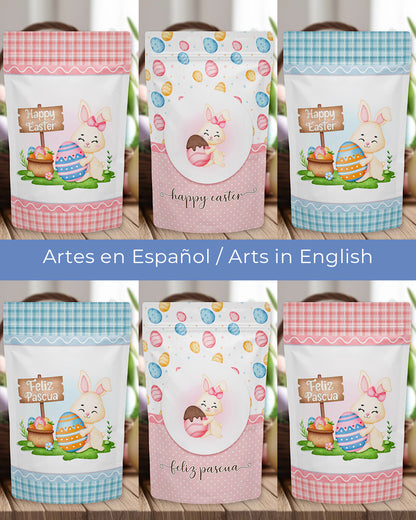 Printable - Etiqueta para Ziplock (Stand-Up Pouch) - Pascua Tierna