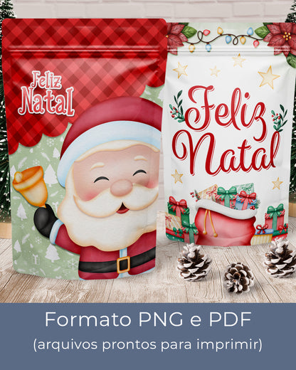 Printable - Ziplock Label (Stand Up Pouch) - Merry Christmas