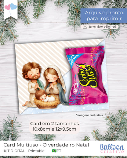 Printable - Card Multiuso - O verdadeiro Natal