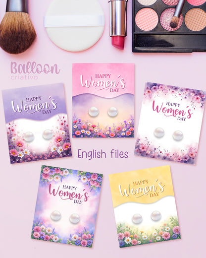 Printable Bundle - Earring Cards - Women's Day