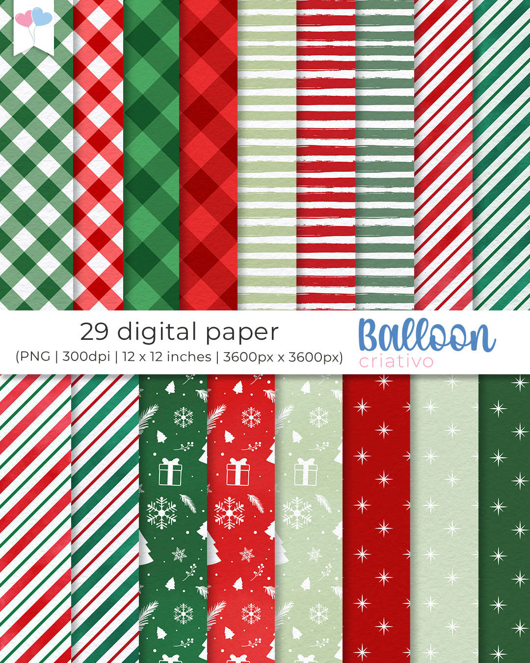 COMBO Papel Digital de NATAL