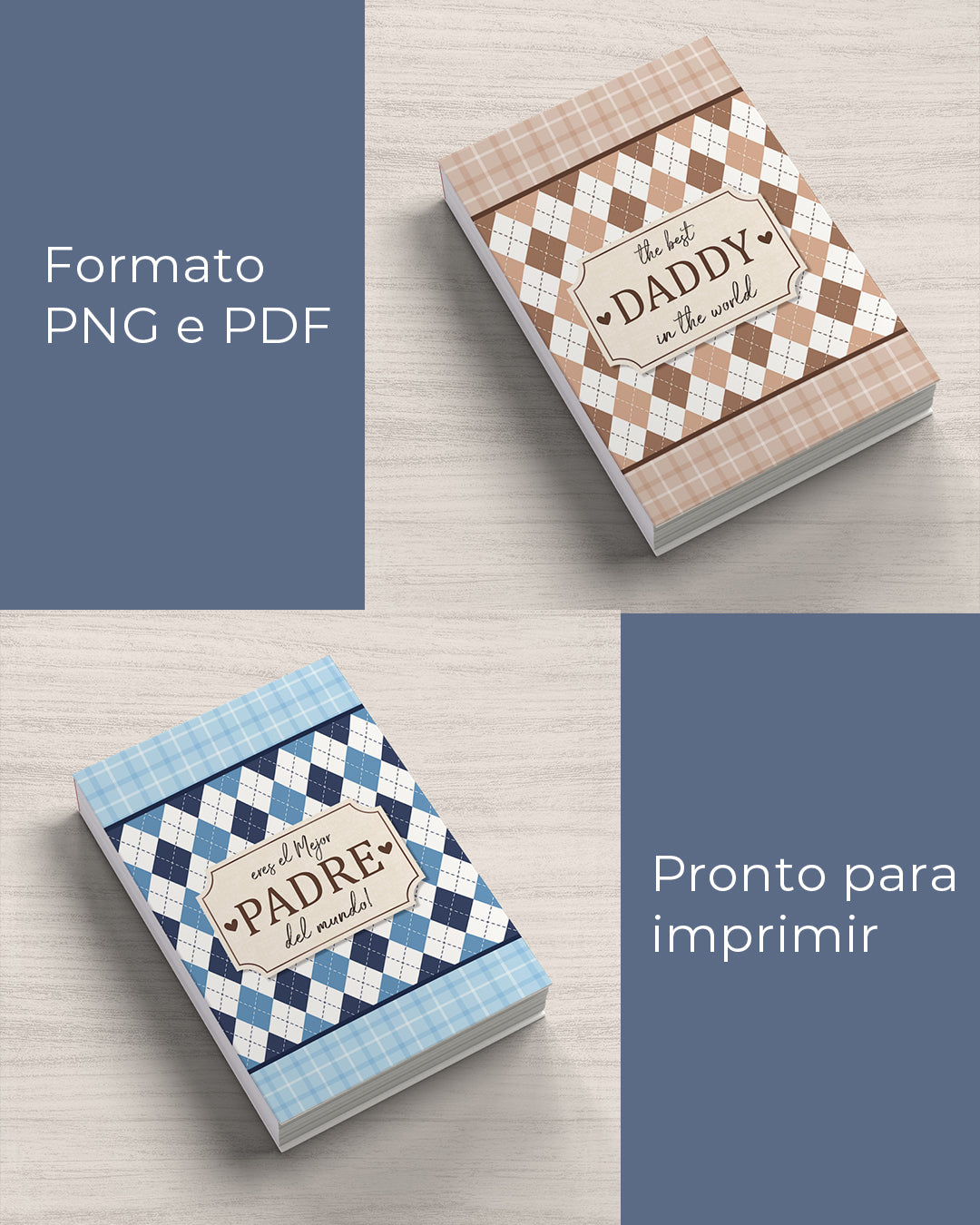 Kit digital Printable - Bloquinhos Melhor Pai do Mundo