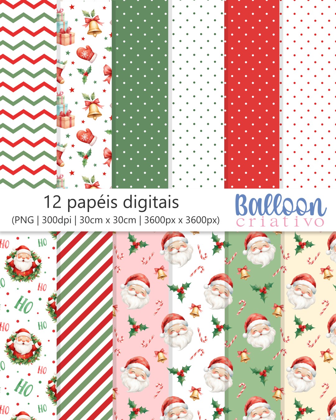 COMBO Papel Digital de NATAL