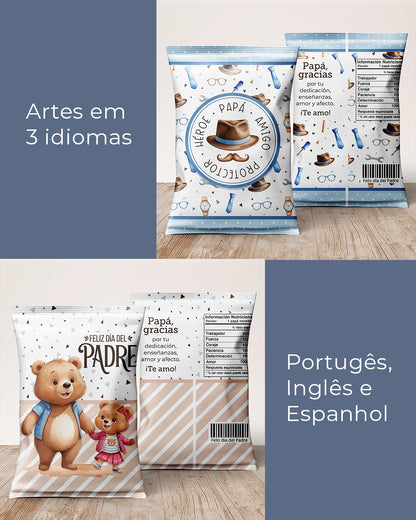 Kit Imprimible - Bolsa de Papitas - Papá Oso